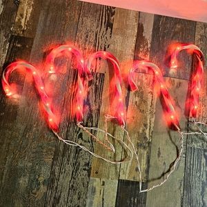 Vintage Candy Cane Christmas lights. I have 2 sets in total.